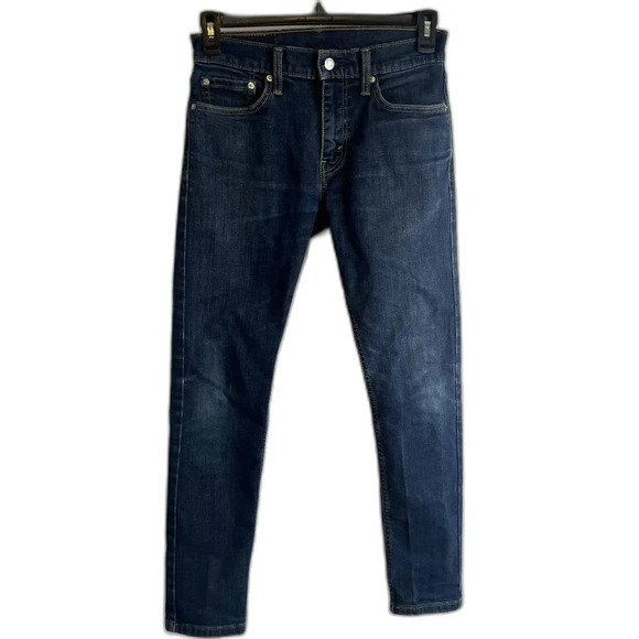 Levi's Dark Wash 512 Slimming Skinny Jeans No‎ Destruction Size 29/30 - Picture 1 of 10